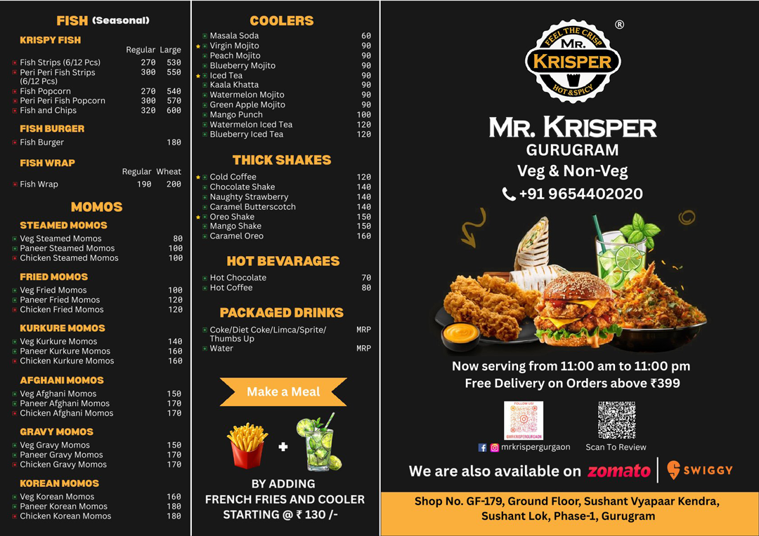 Menu Page 1